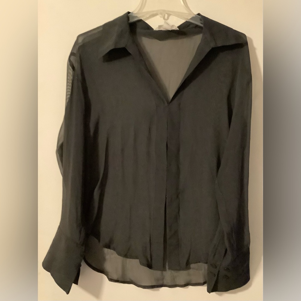 NWT SEXY SHEER BLACK BLOUSE 
Size S
